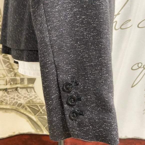 NWOT Blazer Charcoal Heather-Print Sz 12 - Picture 11 of 15